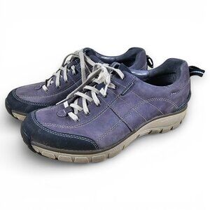 Clarks Wave Walk Trek Womens Outdoor Shoes Waterproof Gray Leather Size 9.5M
